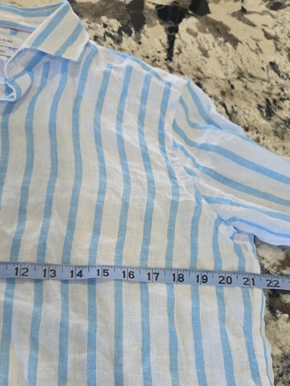 Porter & Ash Striped 100% Linen Shirt - Picture 5 of 6